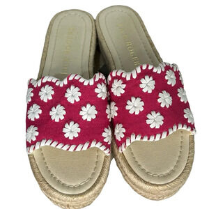 Jack Rogers Women’s Palmer Slide Espadrille Pink White